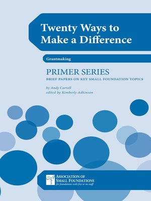 cover image of Twenty Ways to Make a Difference